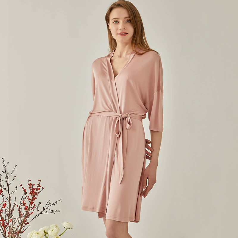 Silk pijama, thin sexy comfortable bathrobe, V-neckline