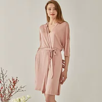Silk pijama, thin sexy comfortable bathrobe, V-neckline