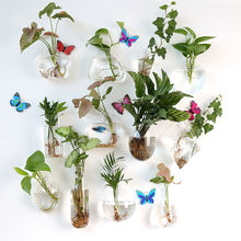 壁掛花瓶創意牆面玻璃花瓶懸掛水培小魚水養植物花盆室內客廳裝飾
