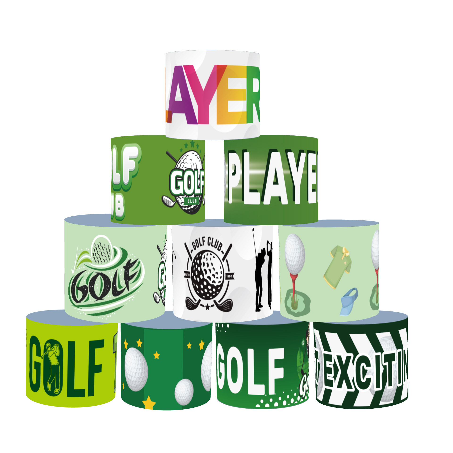 Nuevo tema de golf transfronterizo decoración de la fiesta de collar de goma pulsera de PVC