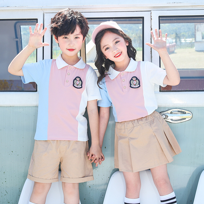 中小學生班服校服套裝幼兒園園服夏裝六一合唱集體服男女孩結業服