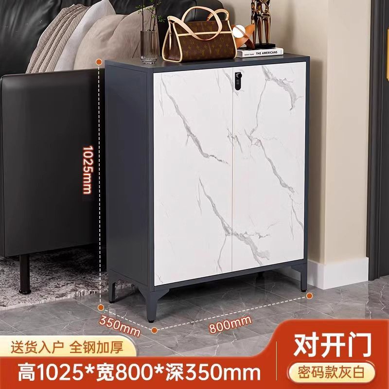 钢制鞋柜家用门口轻奢阳台防尘带锁玄关客厅铁皮入户收纳鞋柜跨境|undefined