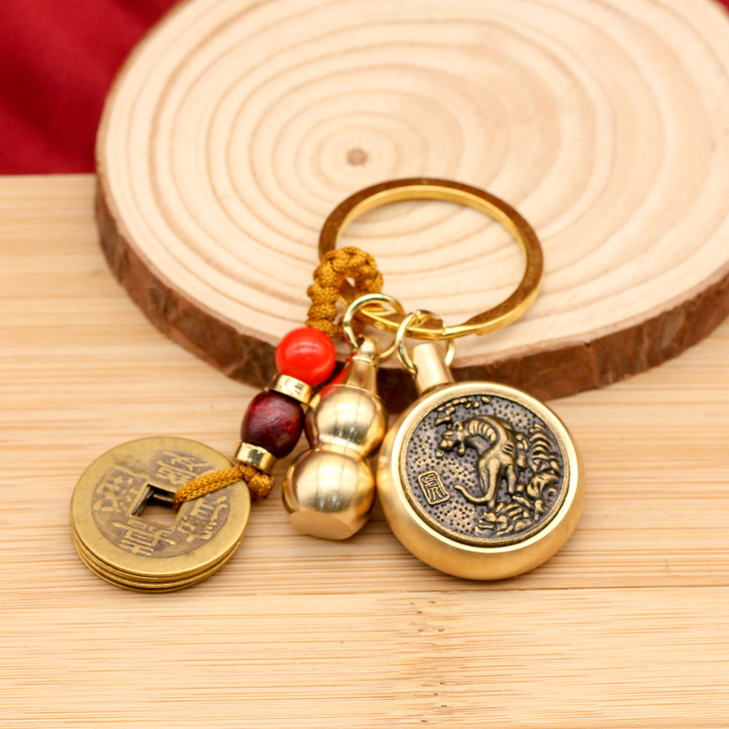 [호랑이] 별자리 행운 + 오제 돈 갈색 밧줄 + 조롱박