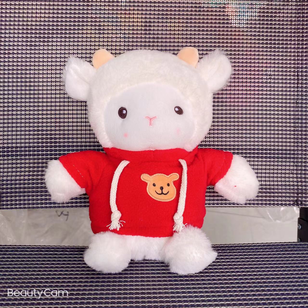 Red oveja roja marrón oso muñeca de peluche de juguete muñeca curativa muñeca Linda almohada super suave regalo