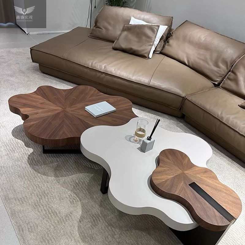 Mesa de centro creativa, nubes modernas de estilo italiano, crema doméstica irregular, celebridad de Internet, apartamento pequeño, sala de estar de lujo, forma simple