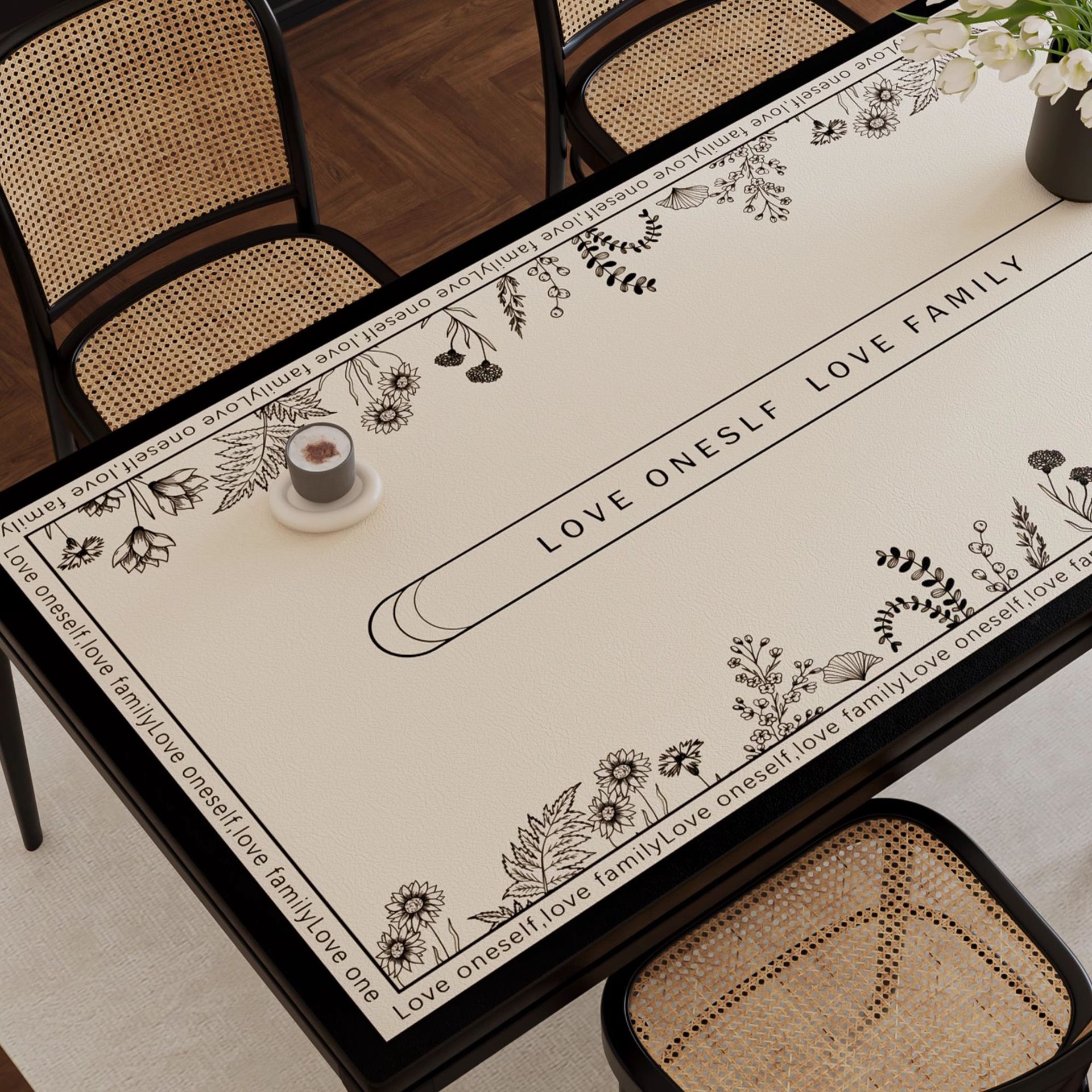 Francés retro lujoso lujoso 2025 nuevo cojín de mesa impermeable a prueba de aceite sin lavado a prueba de quemaduras de cuero toallas de mesa de estilo medieval