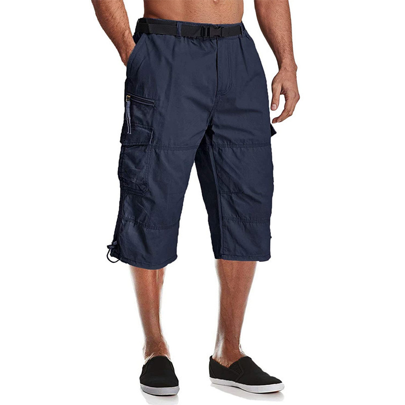 Exclusivo para pantalones para hombres europeos y americanos, ropa de trabajo para hombres transfronterizos, pantalones recortados para hombres, pantalones cortos, pantalones cortos, pantalones rectos sueltos para hombres