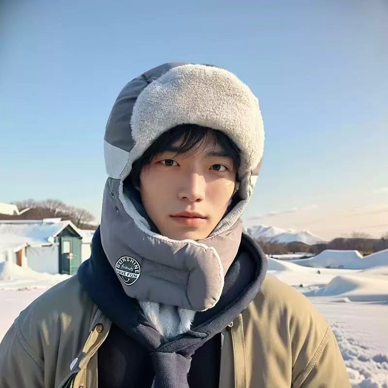 冬季滑雪帽子男士东北户外加厚棉帽保暖飞行员防风防寒骑车雷锋帽|undefined