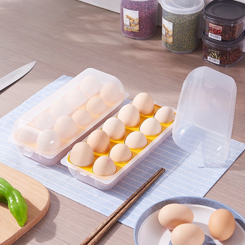 sanada日本进口鸡蛋保鲜收纳盒户外便携收纳塑料鸡蛋盒蛋托盒10枚