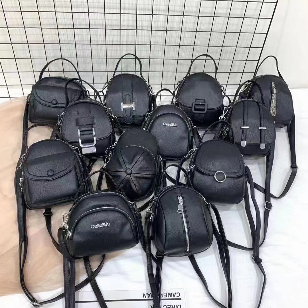 Ouku 휴대 전화 가방 2024 새로운 여성 가방 인터넷 유명 인사 작은 배낭 부드러운 가죽 다층 휴대 전화 가방 동전 지갑 어깨 크로스 바디