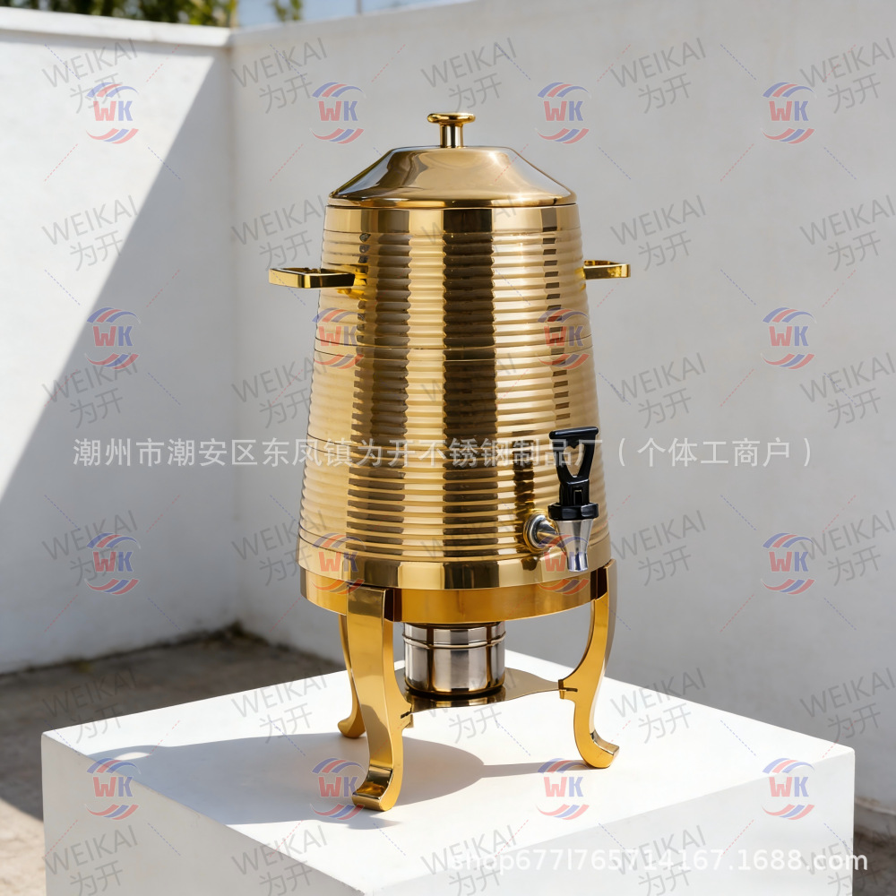 Buffet de trípode de café de acero inoxidable con calefacción eléctrica y aislamiento térmico trípode de leche cubo de jugo comercial juice Dispenser