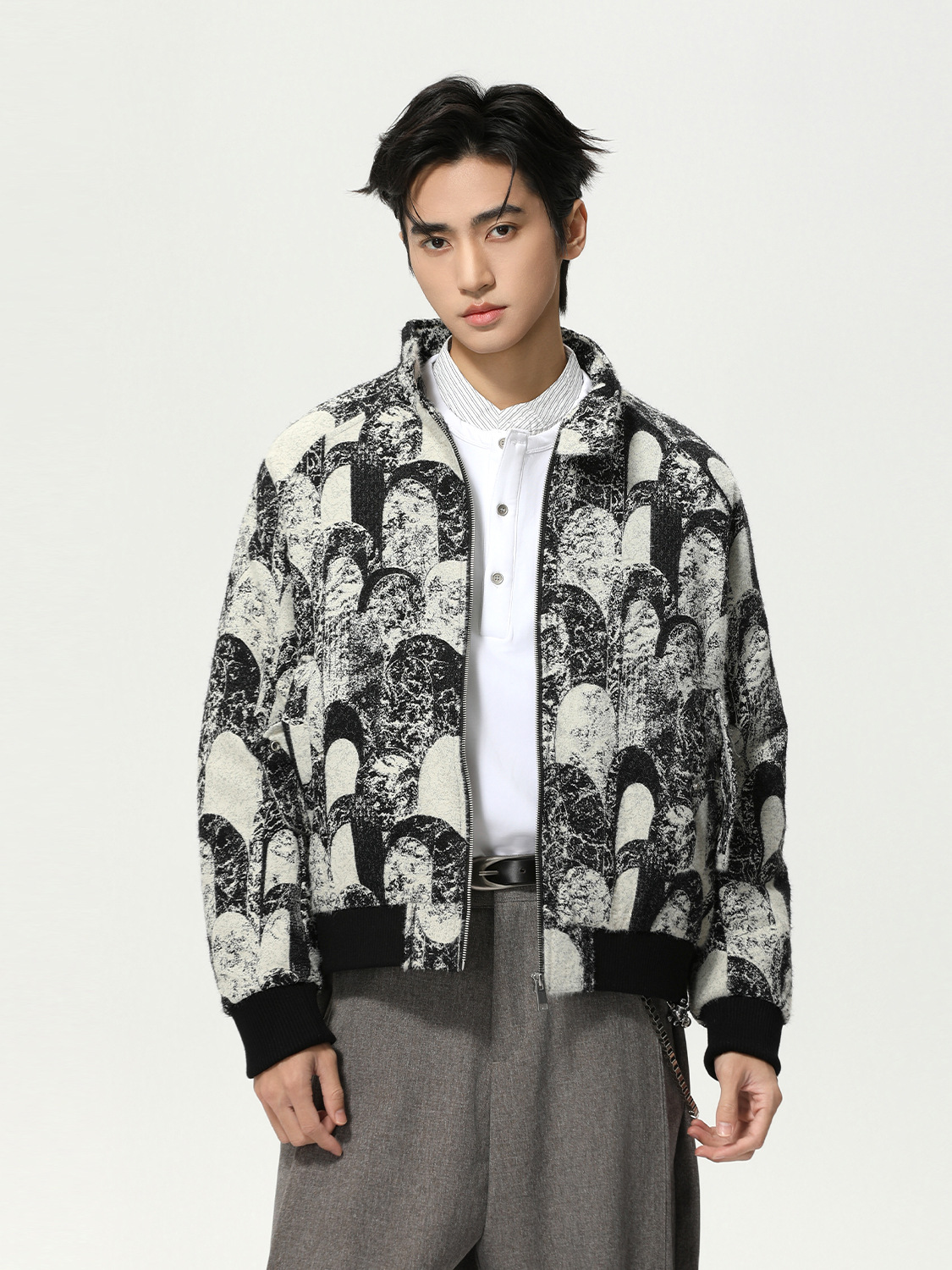 MTLCLOTHES Hombres| Impresión de estilo retro creativo color 90% blanco de seda cálido abrigo de plumón casual