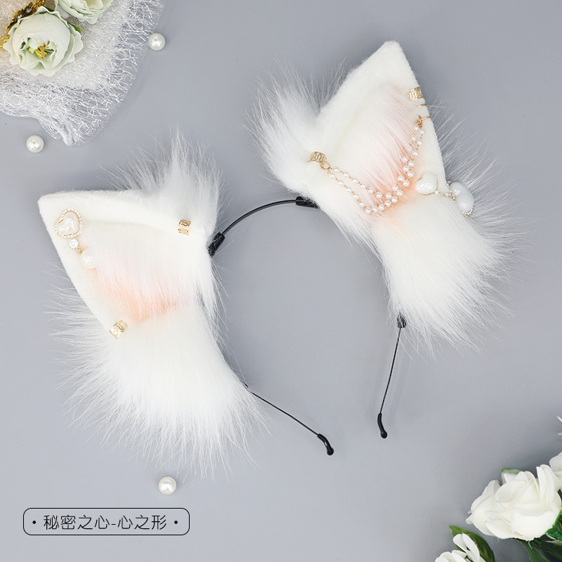 Hecho a mano de peluche lindo bestia oído Cosplay comic show punk diadema chica caliente tocado estilo europeo y americano accesorios para el cabello