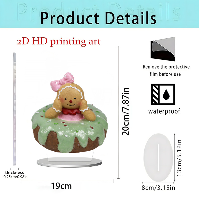 跨境新品独角兽白马和仙子2D亚克力平面立牌家居桌面装饰礼物摆件|undefined