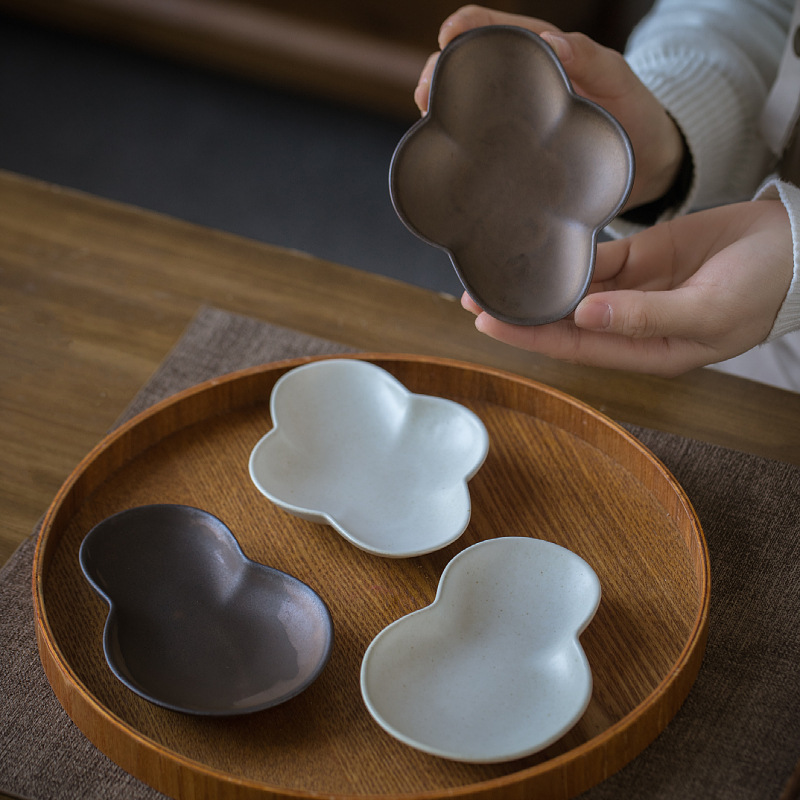 簡約日式陶瓷蘸料碟家用醋碟醬油碟酒店民宿毛巾盤純色復古涼菜盤