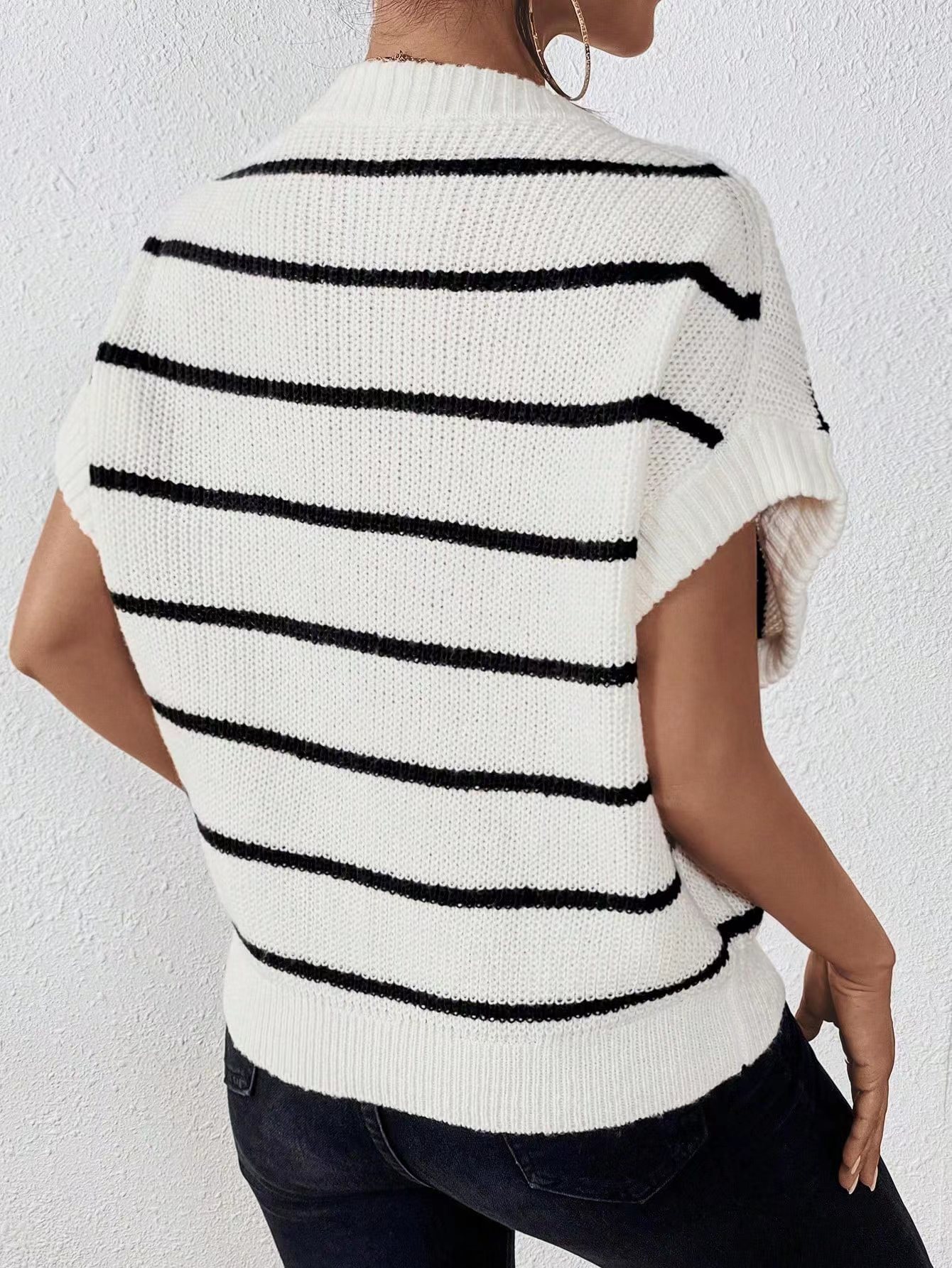 Women's T-shirt Short Sleeve T-Shirts Printing Streetwear Stripe display picture 6