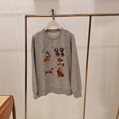 诗**黎女装2025秋装新款印花休闲圆领卡通卫衣女上衣3G8701521