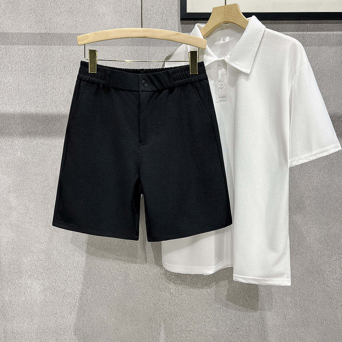 Pantalones cortos sencillos japoneses, pantalones casuales de cinco puntos de estilo ligero retro suelto y versátil