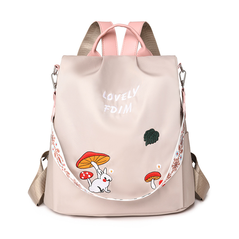 Comercio exterior al por mayor 2025 nueva mochila antirrobo para damas de alto valor moda bordado multifunción mochila de viaje marea