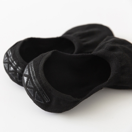 Women's pure cotton anti-slip non-slip socks summer thin white plain shallow mouth invisible socks anti-slip breathable