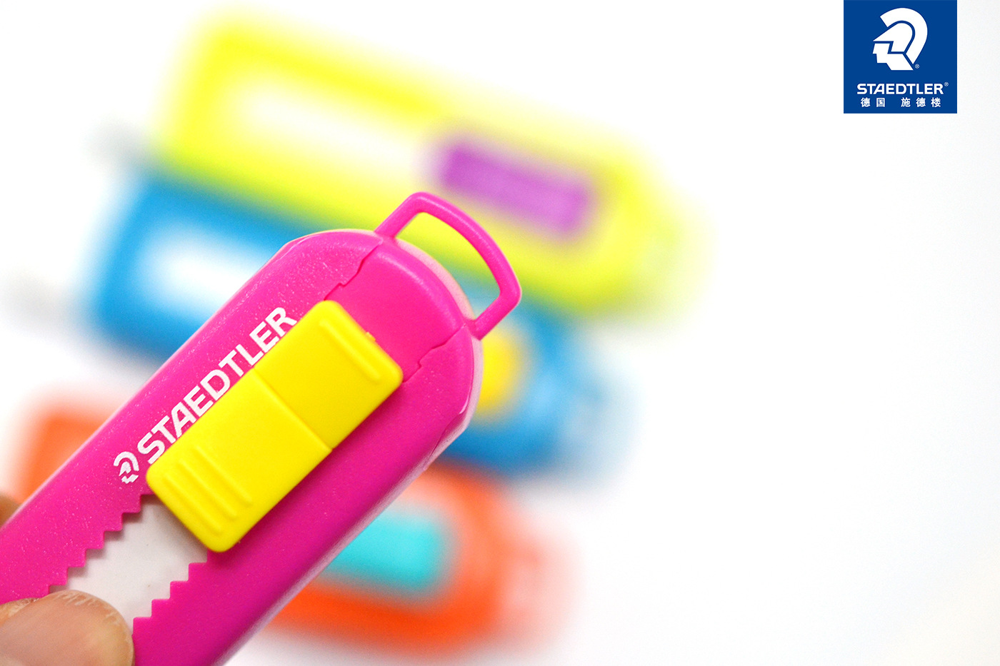 Alemán sidelou goma push eraser nuevo contraste color caramelo serie Push-Pull borrador retráctil