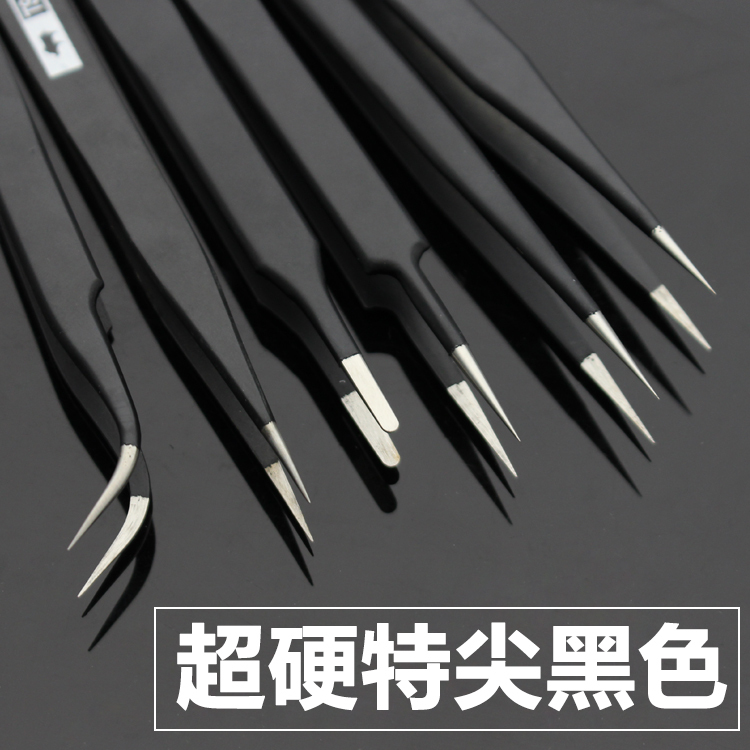 Japanese rhinoceros anti-static tweezers pointed mobile phone repair clip tool electronic special column high precision imported