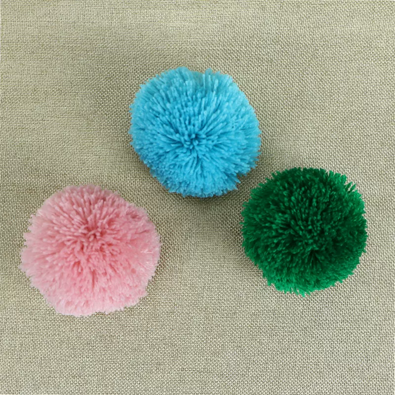现货5cm腈纶毛球服饰辅料 帽子毛线球pompom球多色可选可做1-10cm