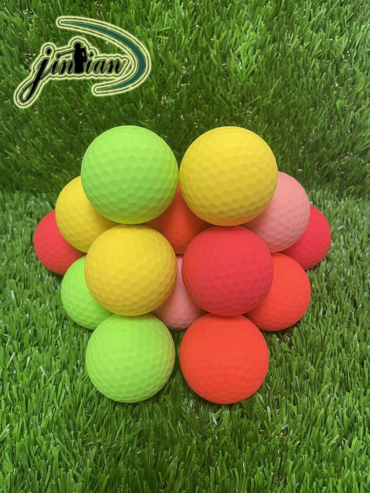 Golf colored balls, matte PU double-layer competition balls, long-distance competition balls, multiple colors available, factory direct sales