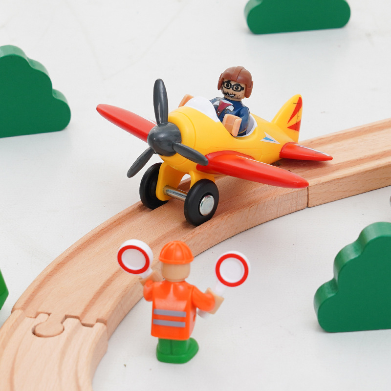 Madera magnética Thomas coche escenario coche Avión Helicóptero compatible con Thomas pista de madera