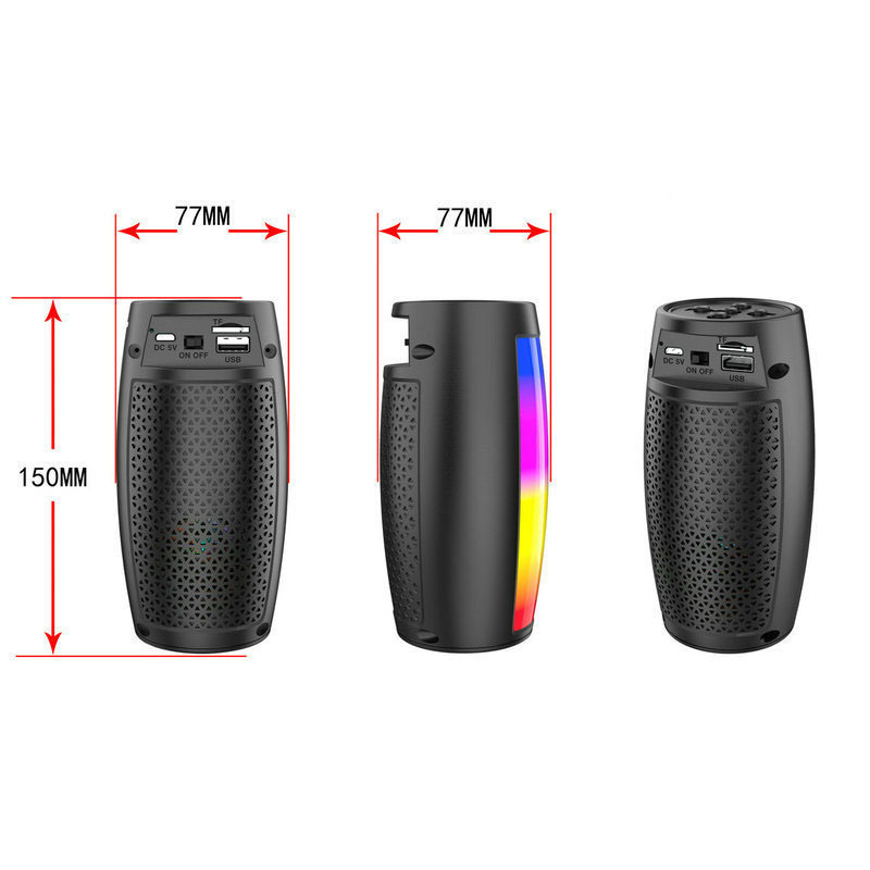 1202 カラフルなライト大音量サブウーファーワイヤレス Bluetooth 小型スピーカー屋外ホームポータブルプラグイン可能なカード|undefined