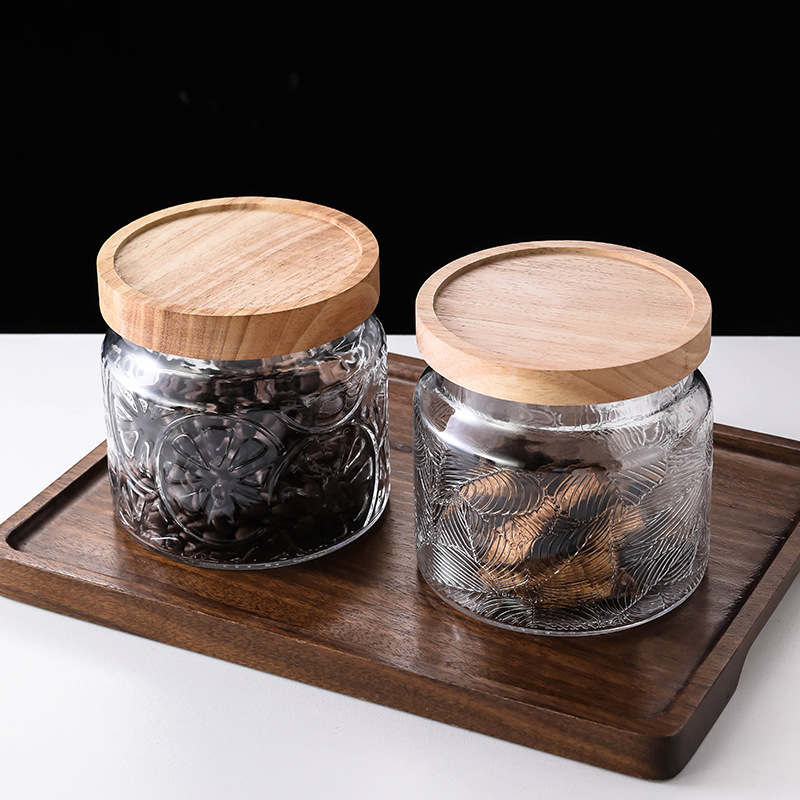 Taza de té de vidrio casera empaquetada separada y sellada Taza de vidrio cubierta de madera de bambú Taza de almacenamiento Taza de té verde Taza de té de crisantemo