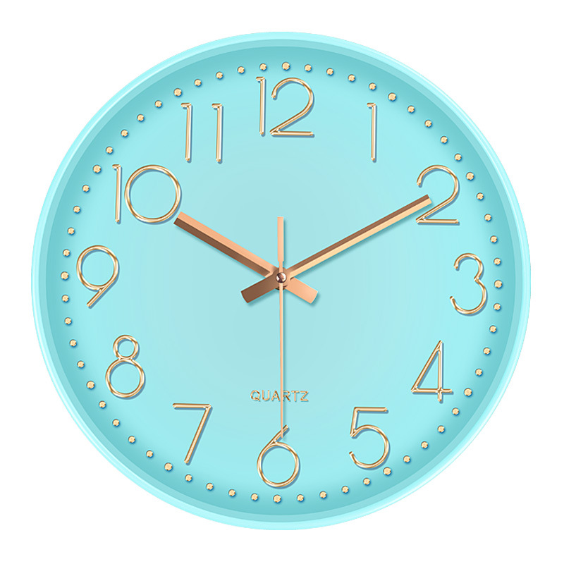 Reloj de pared de 12 pulgadas (30 cm) minimalista silencioso – decoración creativa para dormitorio, lujo ligero personalizado.