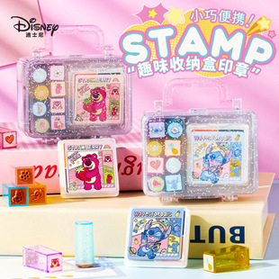 Disney Children's Seal Inkpad suit Primary School Students Cartoon Cute Color Encourage Hand Account Seal Toys Wholesale