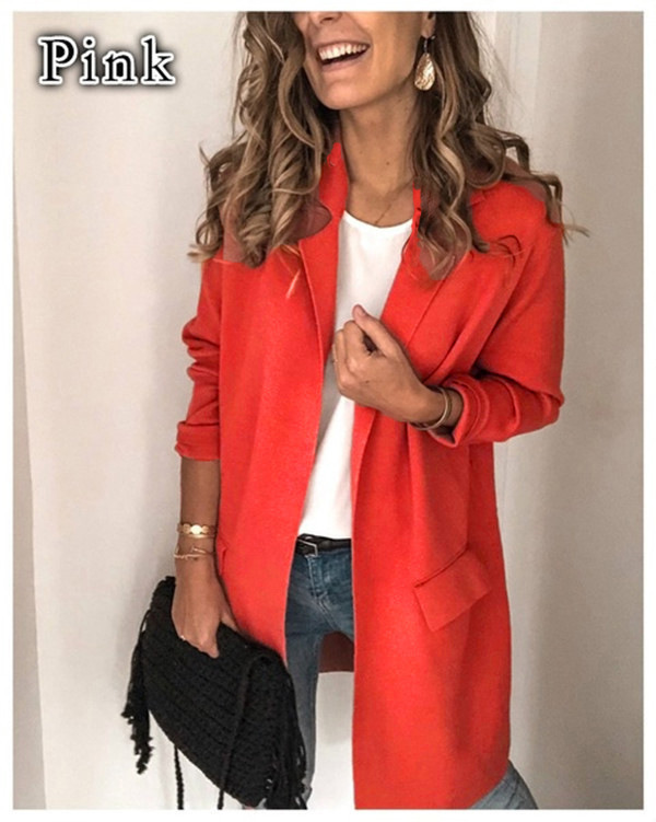 Femmes Manteau Manche Longue Blazers Entreprise Couleur Unie display picture 2