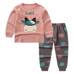 New Autumn Underwear Children's Clothing Home Clothes Autumn Long Sleeve Baby Pajamas Large Children's Cotton Children's Autumn Clothes and Pants