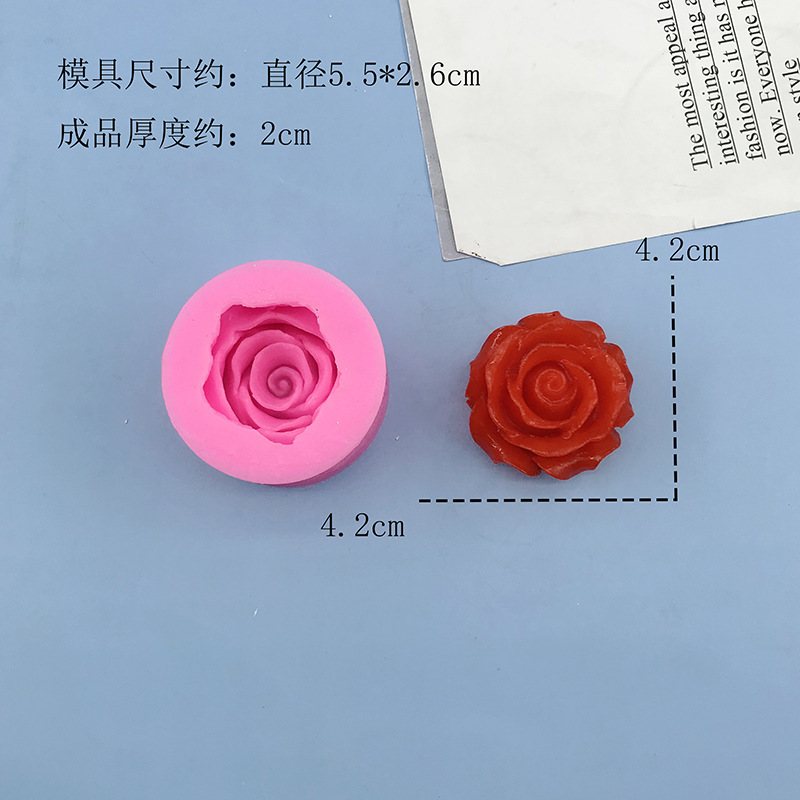 玫瑰花朵造型系列滴膠模具巧克力翻糖烘焙模具 肥皂蠟燭模蛋糕模