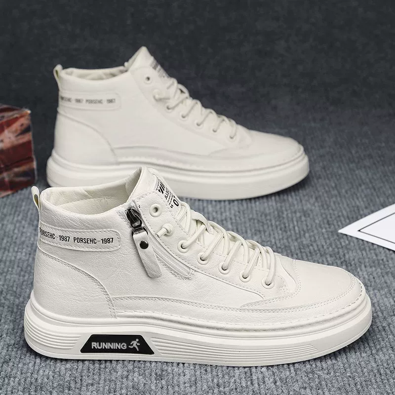 Осенняя мужская обувь, новые дышащие высокие туфли для шеф-повара, мужская кожаная обувь, универсальная водонепроницаемая нескользящая рабочая обувь, повседневная обувь