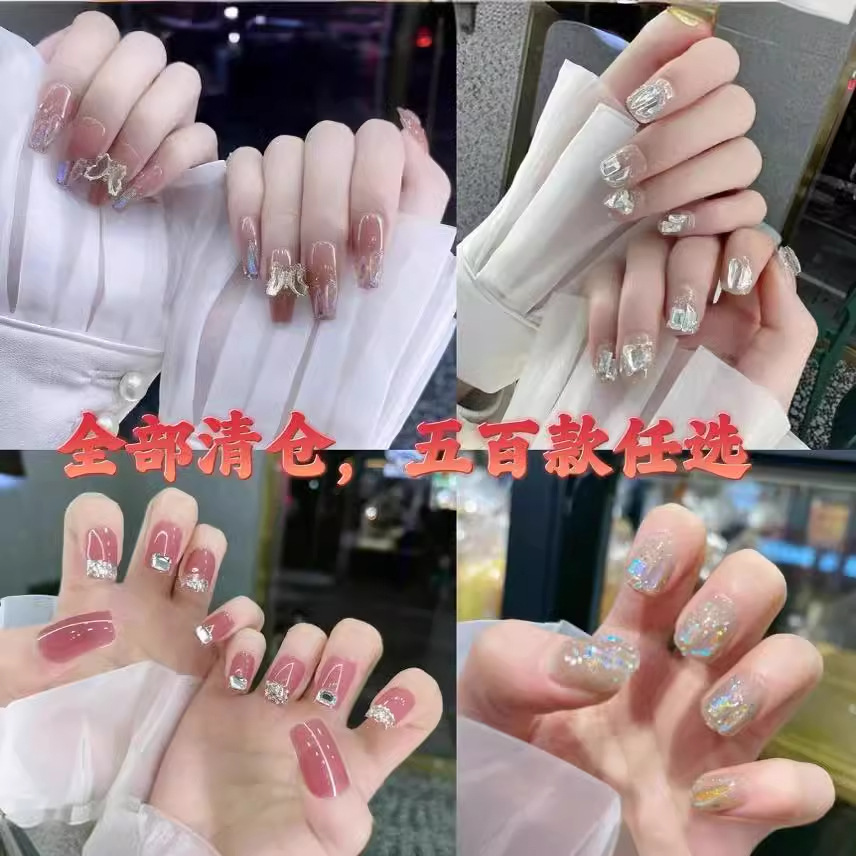 外贸组合热销长T美甲甲片假指甲贴Fake Nails24片穿戴甲批发