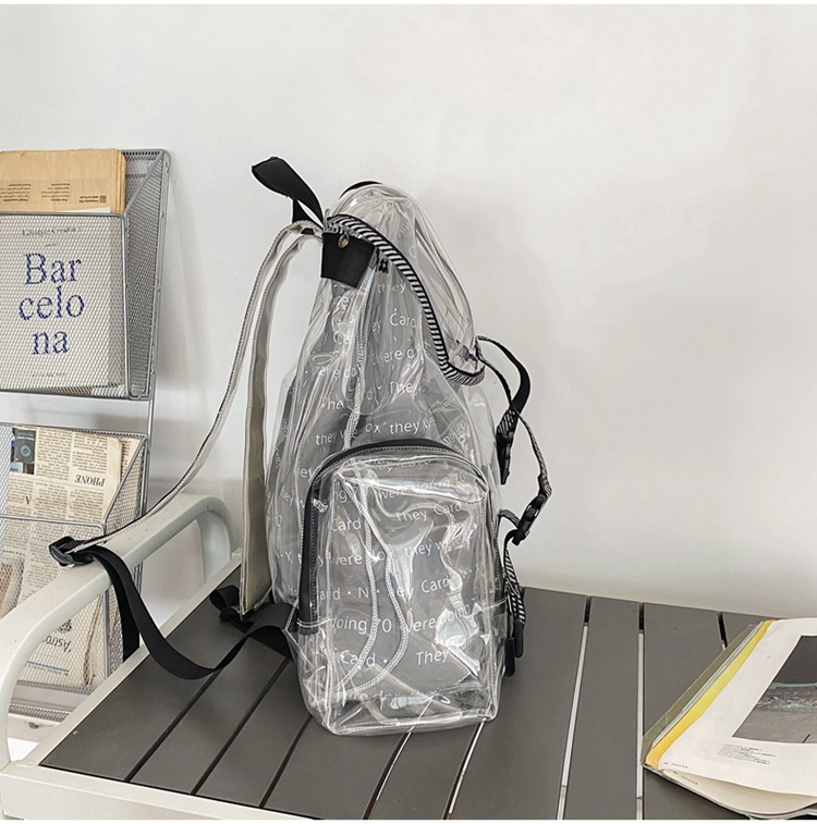 Transparent Backpack Large-capacity Backpack Reflective Three-dimensional School Bag display picture 30