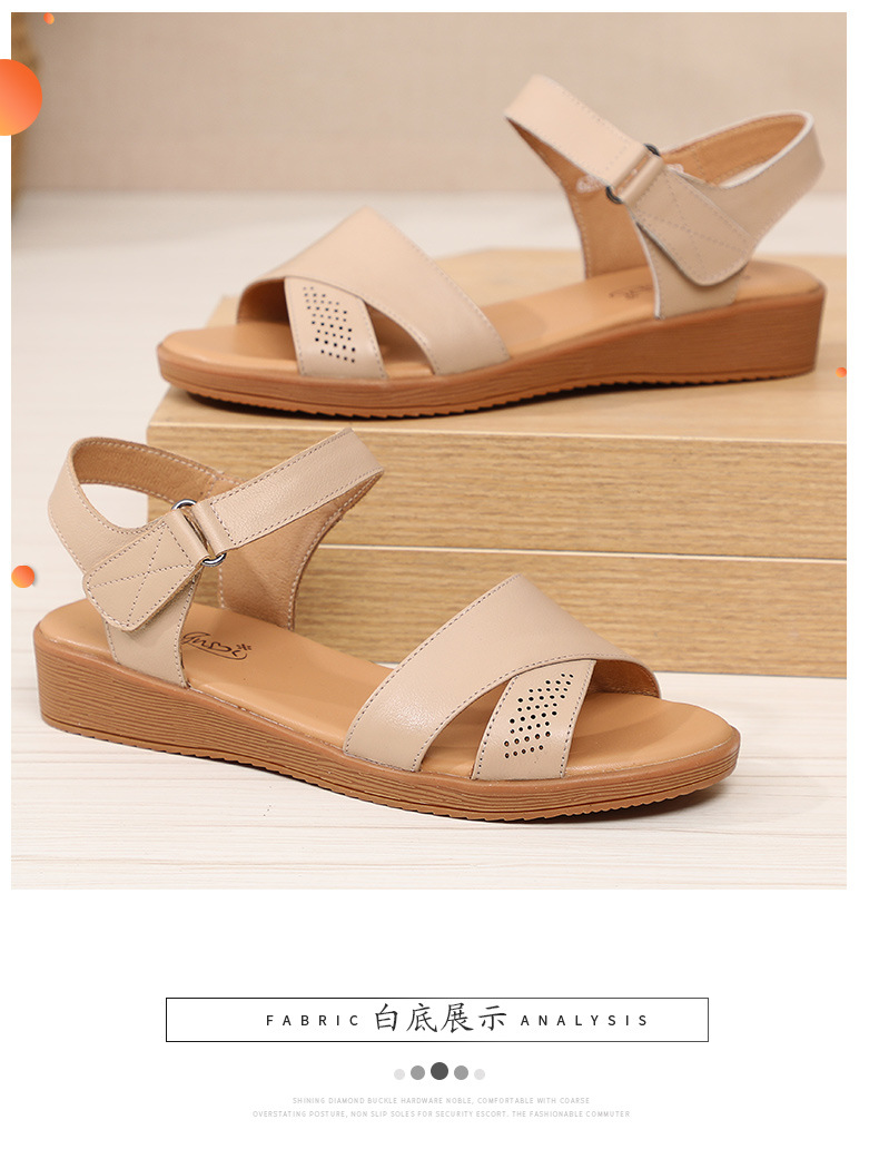 C4688 1280K GIÀY DÉP SANDAL NỮ RUITDT ĐẾ MỀM MÙA HÈ TRUNG NIÊN MA SÁT CHỐNG TRƯỢT THOÁNG KHÍ GIÀY DÉP NỮ DA BÒ G04 SẢN PHẨM MỚI