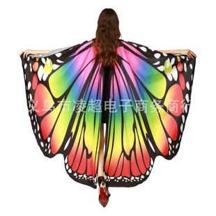 Cloak rotating butterfly shawl decoration butterfly cloak European and American belly dance butterfly wings wholesale