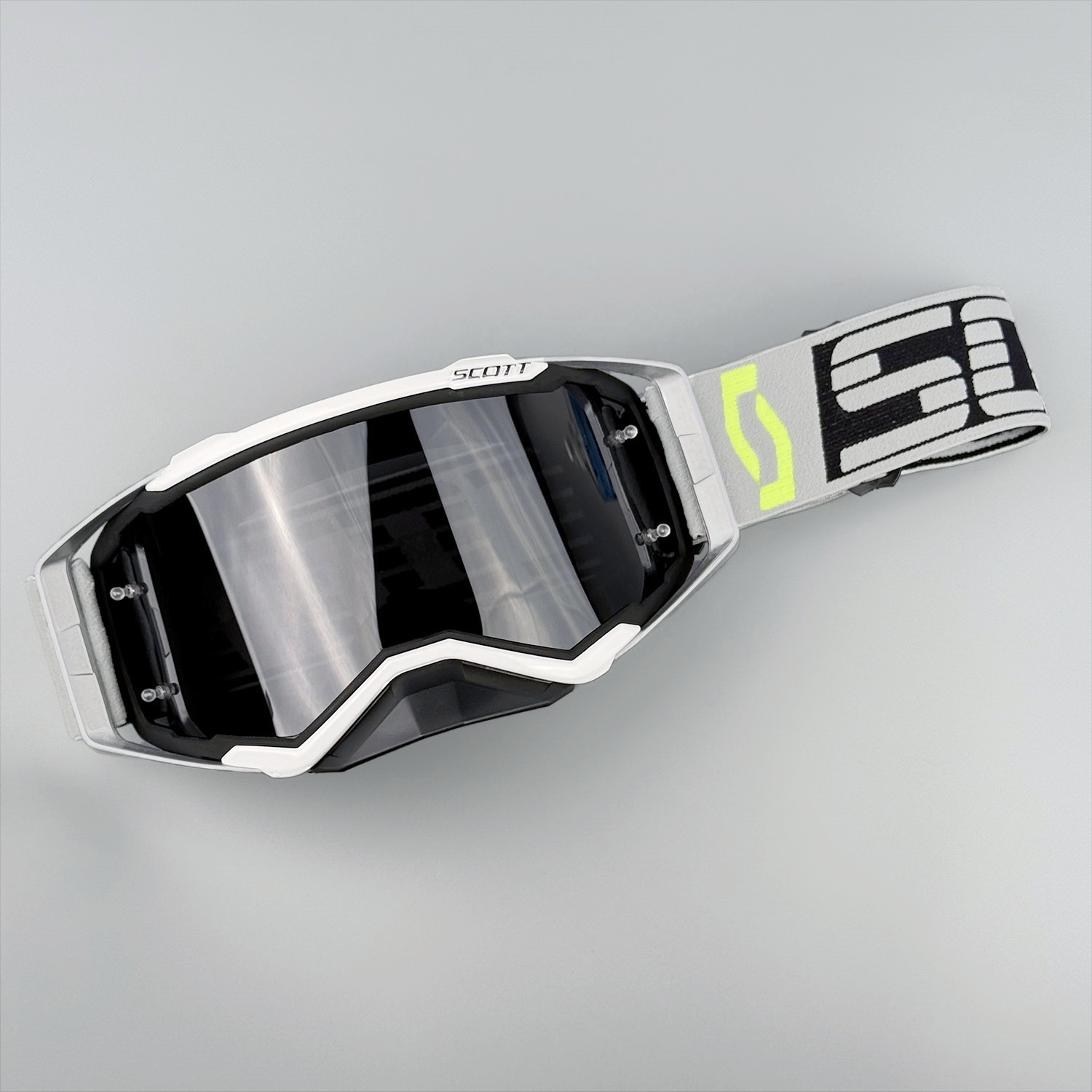 Silver white black - grey lens