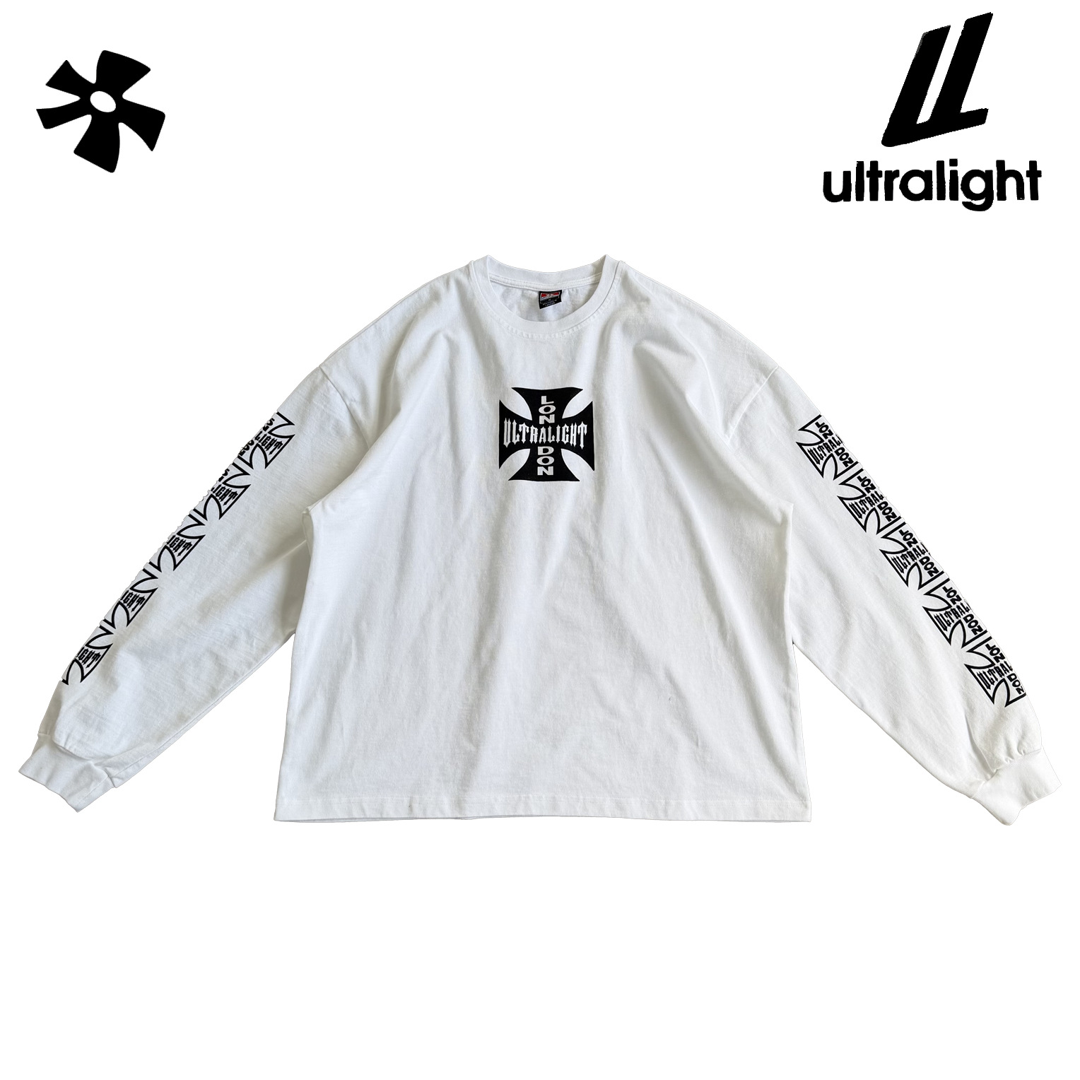 Ultralight London T-shirt Cross Logo White