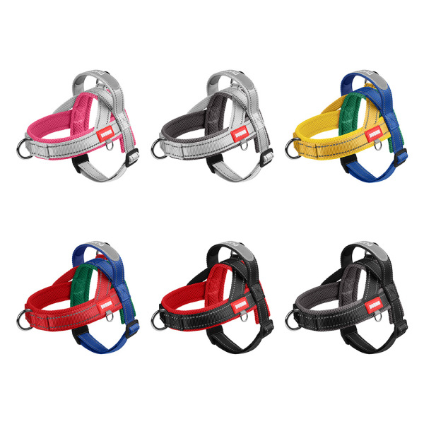 T-shaped pet chest and back dog leash Contrast color dog harness…