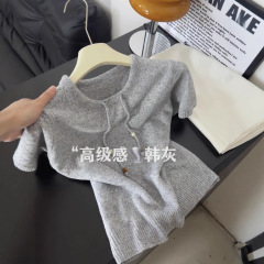 不撞衫早秋新款韩系ins风简约时尚百搭针织上衣女通勤风