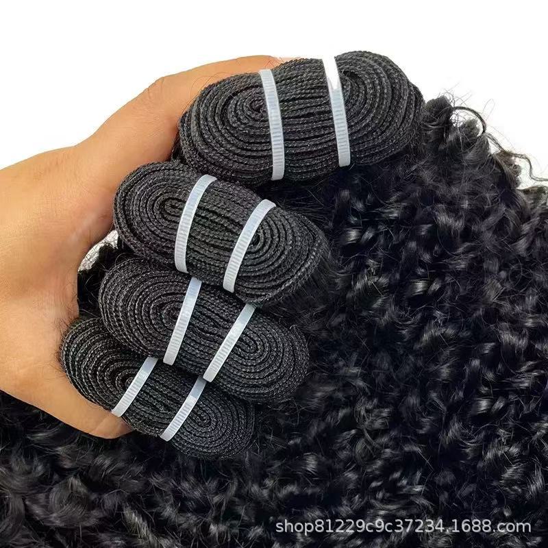 Cortina de Cabello Onda de Agua de Cabello Humano Real, Se Puede Teñir y Rizar, para Mujer image 5