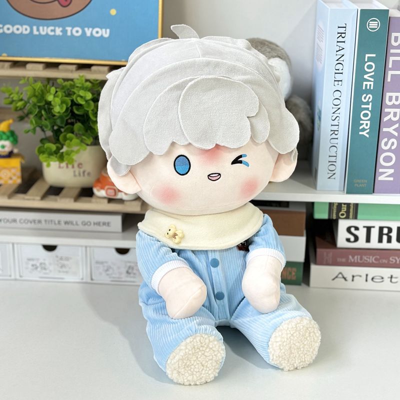 40CM  코트 곰 펌핑 우유 빛 사랑 감사 40CM 면 인형 변화 앉아 자세 등반 옷