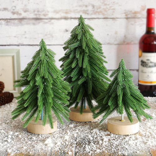 Round log Christmas tree  Amazon Christmas decoration plush Christmas small tree cedar decoration tree