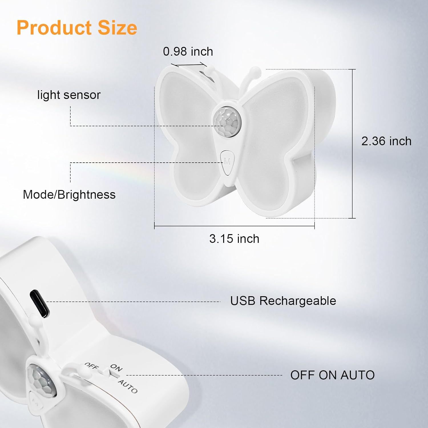 Physiological induction electromagnetic night light, human sensor, cat's eye
