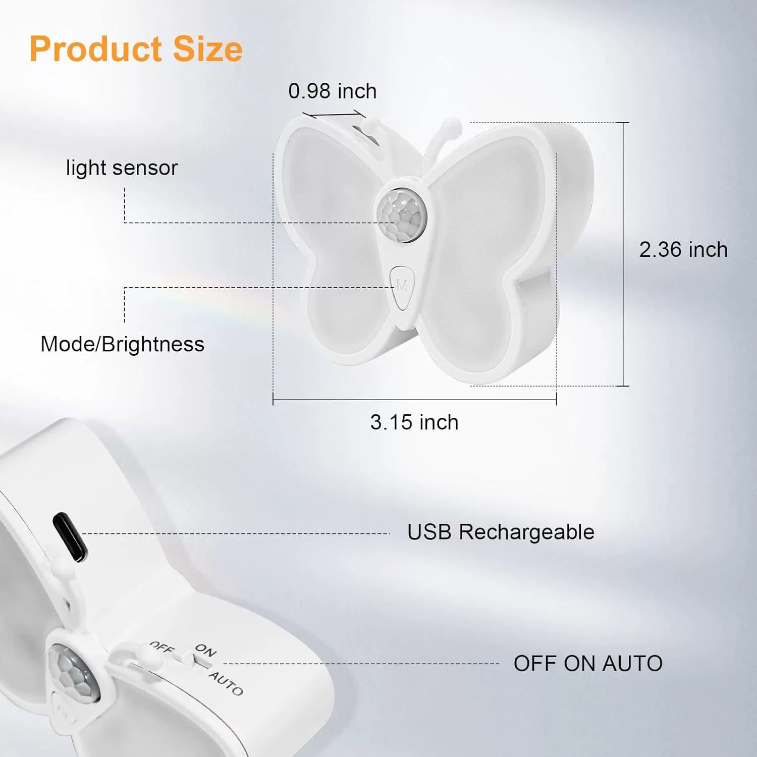 Physiological induction electromagnetic night light, human sensor, cat's eye